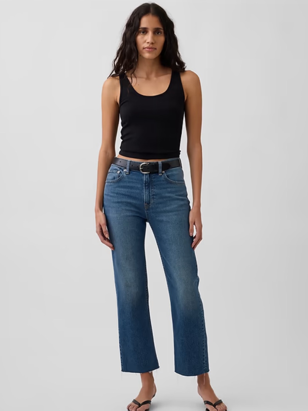 GAP Blue Denim Jeans - Vintage Slim Straight Crop High Rise. Size 33